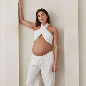 New Bumpsuit white halter top XS